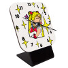 Quartz Wooden table clock with hands (10cm)