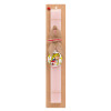 Easter Set, wooden keychain & scented flat Easter candle (30cm) (PINK)