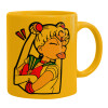 Ceramic coffee mug yellow, 330ml