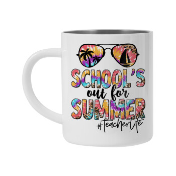 School's Out For Summer Teacher Life, Mug Stainless steel double wall 450ml