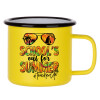 Metallic enamel MATT Yellow cup 360ml