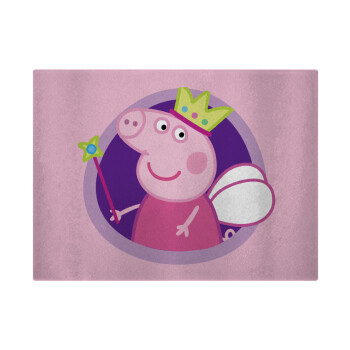 Peppa pig Queen, Επιφάνεια κοπής γυάλινη (38x28cm)