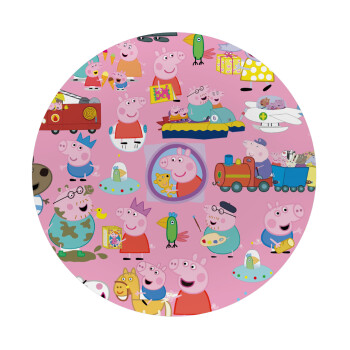 Peppa pig Characters, Mousepad Round 20cm