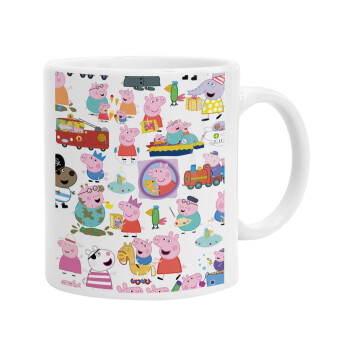 Peppa pig Characters, Ceramic coffee mug, 330ml (1pcs)