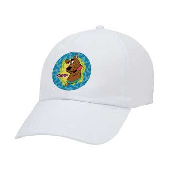 Scooby Doo, Καπέλο Ενηλίκων Baseball Λευκό 5-φύλλο (POLYESTER, ΕΝΗΛΙΚΩΝ, UNISEX, ONE SIZE)
