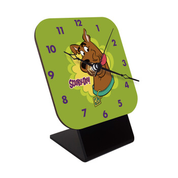 Scooby Doo, Quartz Wooden table clock with hands (10cm)