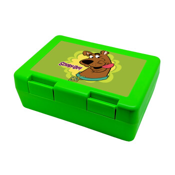 Scooby Doo, Children's cookie container GREEN 185x128x65mm (BPA free plastic)