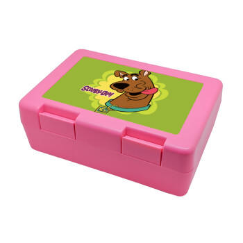 Scooby Doo, Children's cookie container PINK 185x128x65mm (BPA free plastic)