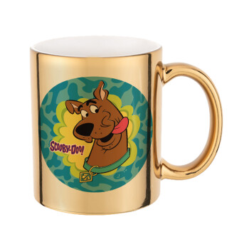 Scooby Doo, Κούπα κεραμική, χρυσή καθρέπτης, 330ml