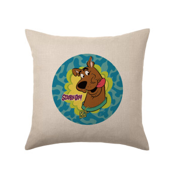 Scooby Doo, Μαξιλάρι καναπέ ΛΙΝΟ 40x40cm περιέχεται το  γέμισμα