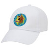 Adult Baseball Cap White 5-panel (POLYESTER, ADULT, UNISEX, ONE SIZE)