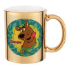 Mug ceramic, gold mirror, 330ml