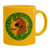 Ceramic coffee mug yellow