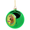 Green Christmas tree ornament ball 8cm