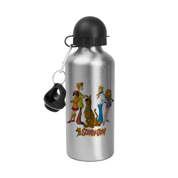 Scooby Doo Characters, Metallic water jug, Silver, aluminum 500ml