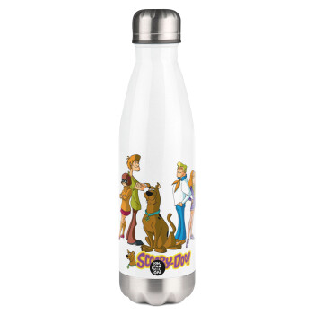 Scooby Doo Characters, Metal mug thermos White (Stainless steel), double wall, 500ml