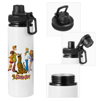 Scooby Doo Characters, Μεταλλικό παγούρι νερού με καπάκι ασφαλείας, αλουμινίου 850ml