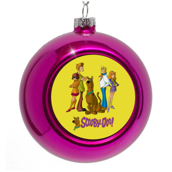 Scooby Doo Characters, Purple Christmas tree ornament bauble 8cm