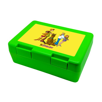Scooby Doo Characters, Παιδικό δοχείο κολατσιού ΠΡΑΣΙΝΟ 185x128x65mm (BPA free πλαστικό)