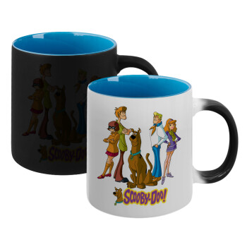 Scooby Doo Characters, Κούπα Μαγική εσωτερικό μπλε, κεραμική 330ml που αλλάζει χρώμα με το ζεστό ρόφημα