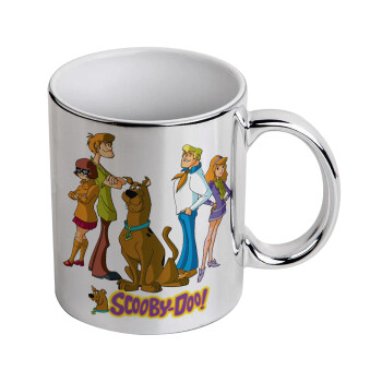 Scooby Doo Characters, Mug ceramic, silver mirror, 330ml