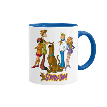 Scooby Doo Characters, Κούπα χρωματιστή μπλε, κεραμική, 330ml