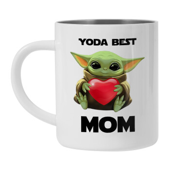 Yoda Best mom, Mug Stainless steel double wall 450ml