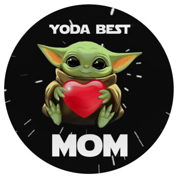 Yoda Best mom, Mousepad Round 20cm