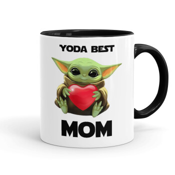 Yoda Best mom, Mug colored black, ceramic, 330ml