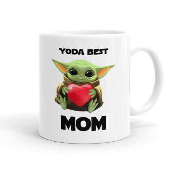 Yoda Best mom, Ceramic coffee mug, 330ml (1pcs)