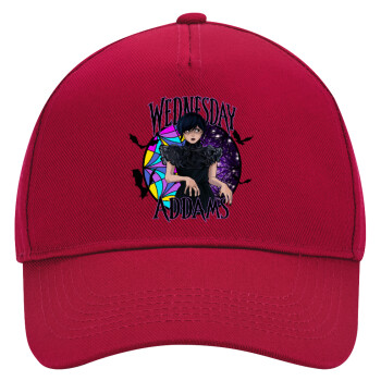 Wednesday Jenna Ortega, Adult Ultimate Hat RED, (100% COTTON DRILL, ADULT, UNISEX, ONE SIZE)