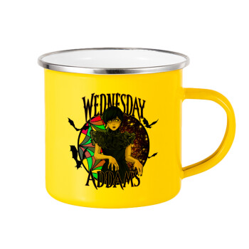 Wednesday Jenna Ortega, Yellow Enamel Metallic Cup 360ml