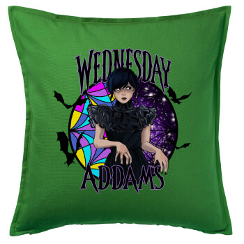 Wednesday Jenna Ortega, Sofa cushion Green 50x50cm includes filling