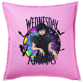 Wednesday Jenna Ortega, Sofa cushion Pink 50x50cm includes filling