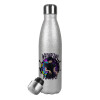 Metallic Glitter Silver Thermos Flask (Stainless steel), double-walled, 500ml