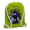 Backpack bag GYMBAG LIME GREEN, with pocket (40x48cm) & thick cords