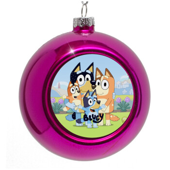 Bluey, Purple Christmas tree ornament bauble 8cm