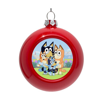 Bluey, Red Christmas tree ornament bauble 8cm