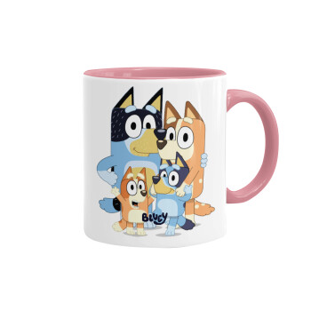 Bluey, Mug colored pink, ceramic, 330ml