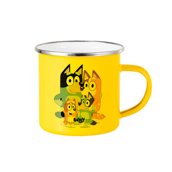 Bluey, Yellow Enamel Metallic Cup 360ml