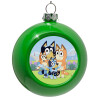 Green Christmas tree ornament bauble 8cm