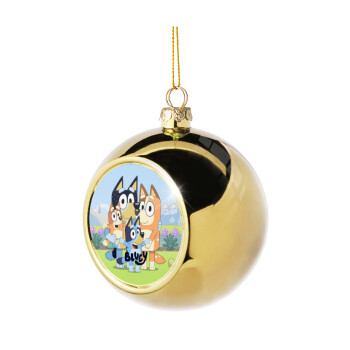 Bluey, Golden Christmas tree ball ornament 8cm