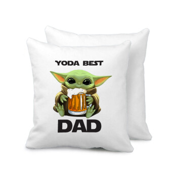 Yoda Best Dad, Sofa cushion 40x40cm includes filling