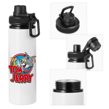 Tom and Jerry, Metal water bottle with safety cap, aluminum 850ml