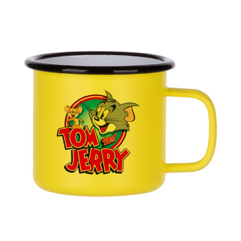 Tom and Jerry, Metallic enamel MATT Yellow cup 360ml