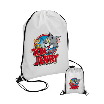 Tom and Jerry, Τσάντα πουγκί με μαύρα κορδόνια (1 τεμάχιο)
