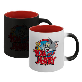 Tom and Jerry, Κούπα Μαγική εσωτερικό κόκκινο, κεραμική, 330ml που αλλάζει χρώμα με το ζεστό ρόφημα (1 τεμάχιο)