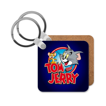 Tom and Jerry, Μπρελόκ Ξύλινο τετράγωνο MDF