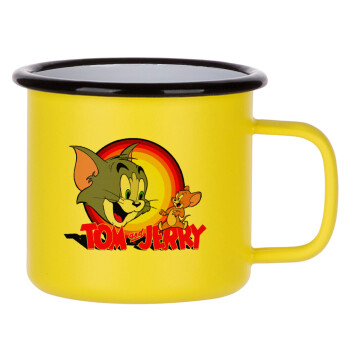 Tom and Jerry, Κούπα Μεταλλική εμαγιέ ΜΑΤ Κίτρινη 360ml