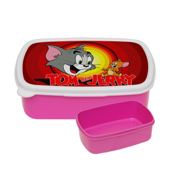 Tom and Jerry, ΡΟΖ παιδικό δοχείο φαγητού (lunchbox) πλαστικό (BPA-FREE) Lunch Βox M18 x Π13 x Υ6cm